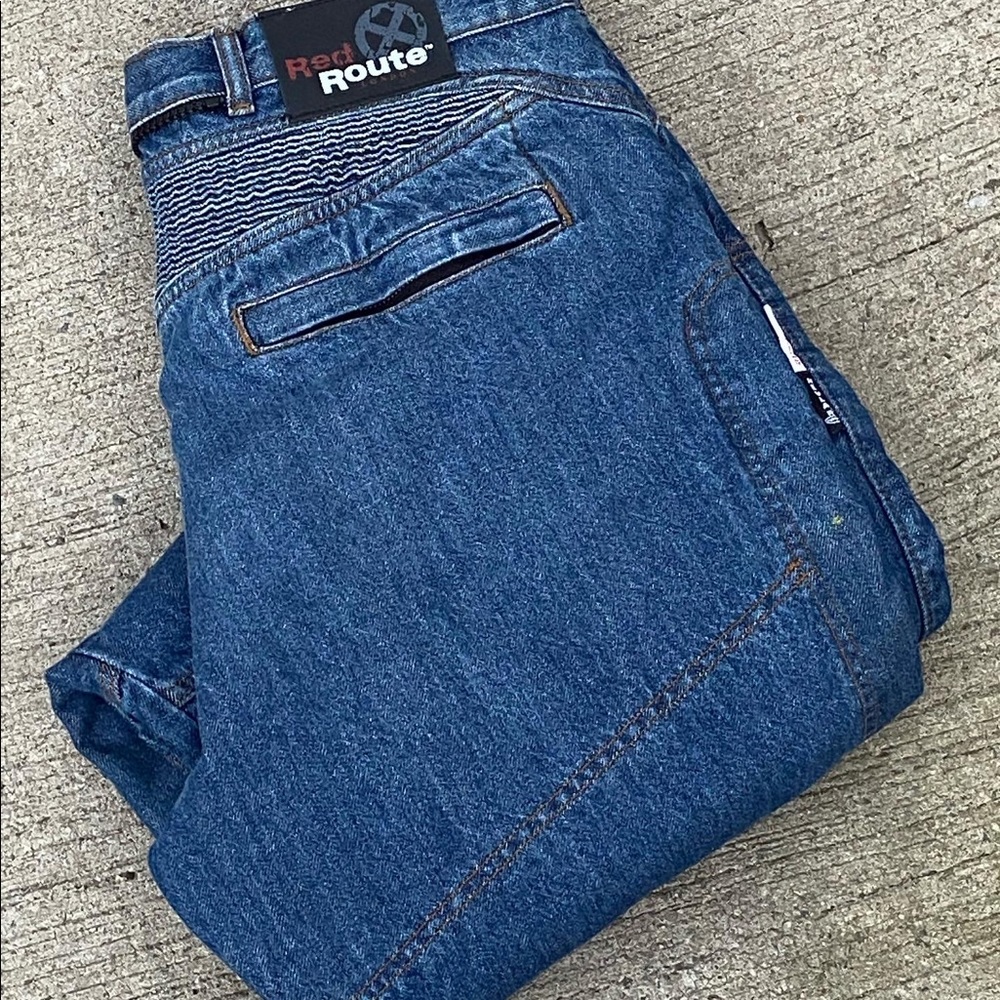 Red Route Motorcycle Biker Denim jeans 38W x 32L